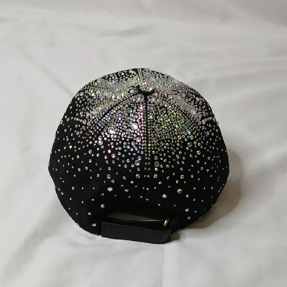 Gucci Black Monogram GG Rhinestone Cap - Picture 3 of 6
